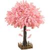 Generic Albero artificiale alto 2,5M rosa per decorazione interna - Albero finto largo 2M con foglie realistiche per soggiorno e camera da letto