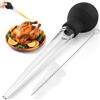 ZGGZHeim Siringa da Cucina in Silicone Resistente al Calore 28 ml, siringa per Carne e per Tacchino arrosto, basting Syringe per succhi di Cottura e sughi, pipetta per arrosto e Pollo Barbecue, con Spazzola