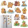 ZephyrHome Magneti Frigorifero Capybara Diamond Painting - 12 Pezzi Calamite Frigo Animali Carini, Magneti Magnetici Decorativi 3D per Bambini, Adesivi Magnetici per Cucina, Lavagne e Home Decor DIY, artigianato