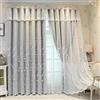 Generic Tende floreali a doppio strato, motivo pastorale ricamato con fiori e rami, per eleganti finestre in soggiorno e camera da letto