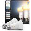 Philips Hue LED A60, Lampadine smart E27, Confezione da 2