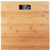 Relaxdays Bilancia Pesapersone Digitale, Portata Massima 180 kg, a Batterie, Pesa Persona, HxLxP: 3 x 30 x 30 cm, Marrone