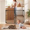 VEVOR Cancelletto di Sicurezza per Bambini, Barriera Larghezza Regolabile da 720 a 1085 mm, Altezza 760 mm, Colore Nero, Senza Barra Inferiore, con Kit di Montaggio e Foratura, per Ingressi Interni