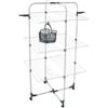MSV - Stendibiancheria a torre grande a 3 livelli - Acciaio bianco con cestello - Capacità di asciugatura 30M - Dimensioni 70x60x137cm - Robusto e versatile - Per vestiti - Salvaspazio