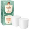 bolsius CleanLight Ricarica, Bergamotto & Neroli, Candela Profumata Ricaricabile, 2 Pezzi, Durata di Combustione 24 Ore, Contiene Cera Vegetale Naturale, Concetto Sostenibile