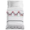 PENSIERI DELICATI Copriletto 220x280 cm, Telo Singolo 100% Cotone Pique, Ideale Come Telo Arredo, Coperta Salva Letto 1 Piazza e Mezza, Fantasia Gattini Grigio, 100% Made in Italy