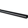 GARDINIA Bastone per Tenda con Binario Interno, Tubo di Metallo, Diametro 20 mm, Lunghezza 120 cm, Canale di Scorrimento ca. 6 mm, Serie Chicago, Nero Opaco