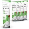 EcoBag Confezione da 100 sacchetti per la spazzatura da cucina con coulisse, 30 l, 25 micron, resistenti, extra resistenti, compatibili con Brabantia, ecologici, resistenti agli strappi, trasparenti