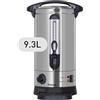 Todeco Bollitore per Vin Brulé 9,3 L, Macchina per Bevande Calde in Acciaio Inox, con Rubinetto, vaschetta di raccolta, termostato, Impostazione Della Temperatura 30-110°C, 2500 W