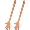Fisura - Originale cucchiaio a forma Set di 2 spatole per cucinare. Cucchiaio in legno di faggio. Accessori da cucina resistenti al calore. (Mano)