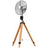 Cecotec EnergySilence 1600 Woody Smart treppiede ventilatore 50W, 4 pale 16 pollici, diametro 40 cm, motore in rame, 3 velocità, altezza regolabile 130 cm, oscillazione fino a 80º, telecomando