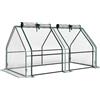 Outsunny Serra con finestra a cerniera, serra in teli resistente all'inverno in acciaio 180 x 90 x 90 cm Trasparente | Aosom Italy