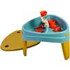 FEBER - Casual Play Table, Tavolo da Gioco 3 in 1, Tavolino per Bambini per Giardino Esterno, 3 Scomparti per Acqua, Sabbia e Disegni, Accessori da Gioco Inclusi, +2 Anni, Famosa (FEU14000)