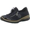Rieker N3268 - Sneaker Infilare Donna, Blu (Schwarz/Pazifik/baltik/Schwarz 01), 39 EU