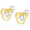 TIME ROAD Orecchini Bambina in Oro 9K LG00185 | Chiusura Sicura a Pressione, Bambini, Ideale come Regalo di Comunione o Compleanno