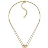 Emporio Armani Collana da uomo in acciaio inossidabile con chiusura a moschettone, Oro del raccolto
