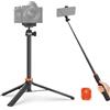 NEEWER BASICS 59Selfie Stick Tripod Compatibile con iPhone e Camera DSLR, Piccolo Treppiede da Tavolo Portatile Compatto in Metallo con Telecomando Testa Sfera, 2in1 Supporto Telefono per Video Film