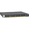 Netgear GSM4352PA-100NES Switch ProSAFE M4300-52G-PoE+ Full Managed L3, 24 Porte Gigabit PoE+ 480W, 2 Porte 10 Gbit, 2 Porte SFP/SFP+, Stacking Sicuro NSF, Porte 10 Gbit/SFP, Funzioni Auto-iSCSI/Auto-VoIP, USB, Rack Mountable, Grigio/Blu