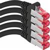 1aTTack.de 0,25 m - 5 pezzi - Cavo LAN Ethernet Cat6 RJ45 - Nero - Cavo di rete ad alta velocità per streaming, giochi, TV e computer - Stabile e durevole - Perfetto per reti domestiche e d'ufficio