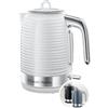Russell Hobbs Bollitore Elettrico Inspire 1,7 L 2400 W, Filtro Anticalcare Rimovibile e Lavabile, Spegnimento Automatico, Risparmio Energetico, Base Girevole 360°, Bianco - 24360-70