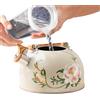 Générique Floral Tea Kettle, 3L Vintage Teapot with Handle, Kitchen Kettle Premium Quality Portable Compact Ideal for Stove Top, Home Kitchens Decor, Housewarming, Christmas, New Year Gift