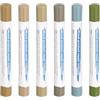 sourcing map Bastoncini di stucco per legno, 6 colori, cera per ritocchi e riparazione mobili, per tronchi chiari, ciliegia chiaro, argilla giallo chiaro, azzurro, kaki, verde limone