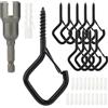 Generic 10 ganci con fibbia a vite antivento per luci stringa piante patio soffitto