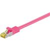 goobay Cavo patch RJ45 CAT 6A S/FTP PiMF 500 MHz con cavo CAT 7 grezzo magenta 30 m