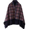 Duohropke Poncho da uomo e donna, invernale, caldo, cappellino a maglia, cardigan, spessa coperta in pile, coperta in peluche, coperta avvolgente con bottoni, scalda spalle in pile, giacca invernale