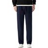 Foweknow Pantaloni invernali da uomo, foderati, gamba dritta, pantaloni chino, da uomo, in pile, per attività all'aria aperta, in pile, invernali, a vita alta, lunghi, Blu, M