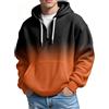 Eauptffy Felpa con cappuccio da uomo con motivo a nido d'ape, a maniche lunghe, con mezza chiusura lampo, colore sfumato, alla moda, hip hop, traspirante, per attività all'aria aperta, stile vintage