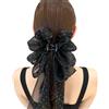 jiingekk Elegante fermaglio per capelli con perle finte e molla, accessorio alla moda per chignon e uso quotidiano