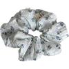 XAGMODSHN Francese Floreale Ricamato Scrunchies Per Le Donne Morbido Tessuto Cravatte Per Capelli Eleganti Accessori Per Capelli Coda di Cavallo Supporto Ornamento Confortevole Elastico Leg