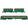 Arnold HN6576 ADIF, 3er Pack, 2 x J2 Wagon + SSV-500 Coach, grün lackiert, ep. V