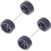 POXZSFX Set di ruote per pneumatici modificati in Per scala 1/64 ad resistenza, per il miglioramento del modello RC per il fai da te, con diametro di 0,43