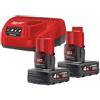 Milwaukee Kit batterie + caricabatterie M12 4933459211 Milwaukee