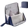 Generic Beauty case con supporto in piedi, grande capacità, astuccio per cosmetici, portatile, impermeabile, per organizzare e riporre da bagno da donna, blu navy, Refer to description, Unisex