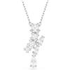 Swarovski Pendente Matrix, Taglio misto, Bianco, Placcato rodio