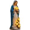 Generic Statua solare da giardino della Vergine Maria, dimensioni 20 cm, resina impermeabile, specifiche con rose illuminate a LED, figura cattolica per esterni, decorazione per cortile cristiano, regalo