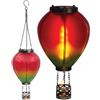 GardenKraft 10919 Lanterna mongolfiera/Luce esterna alimentata solare/LED efficienti/Costruzione durevole/Effetto fiamma/Colore della luce bianca calda