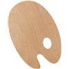 KREUL 41800 - Solo Goya Paletta ovale in legno di faggio Dimensioni circa 20 x 30 cm Spessore 5 mm, 3 strati di legno incollati