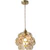 LIGKIN Lampadario Cristallo Forma di Loto, Lampadario A Petali, Stile Nordico Francese Per Soggiorno, Isola, Cucina, Ingresso, Sala Da Pranzo, Camera Da Letto