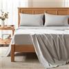 Comfort Spaces lenzuola rinfrescanti Queen, Coolmax traspiranti, morbide, resistenti al colore, per chi dorme calde, tasca elastica profonda per materassi fino a 40,6