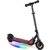 Caroma Monopattino elettrico per Bambini dai 8 ai 12 anni, Motore da 150W, 17 km/h, 80 Minuti di Autonomia, Velocità E altezza Regolabili, Luci Colorate, Display a LED, Ragazzi