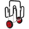 AQUASTIC Trolley SUP e paddleboarding | Trasporto di 2 tavole SUP | Struttura leggera in alluminio Portata 60 kg | Ruote da 10 pollici senza manutenzione | Montaggio facile | Protezione antigraffio