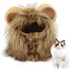 Generic Parrucca da criniera da leone per animali domestici, cappello per costume da gatto, accessorio per criniera di leone, copricapo in peluche con morbido tessuto delicato sulla pelle, trasforma i gatti