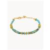 NEO Bracciale placcato in oro con turchese Neo