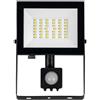TECNO-ESHOP FARO LED 30W NATURALE CON SENSORE MOVIMENTO NERO ML-FLSxxxxK30WSEN-SMOML-FLS4000K30WSEN