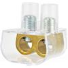 CONTACT MORSETTO MULTIPLO 2 FORI 1,5MM A VITE CON CAPPUCCIO TRASPARENTE BLISTER 10 PEZZI CON2BL-CNTC04.2BL