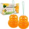CULTIVEA - Set da 2 Trappole per Vespe e Calabroni da Esterno Riutilizzabili - Trappole per Vespe e Calabroni con Esca Naturale - Trappola per Calabroni Giganti e Asiatici (Arancione)